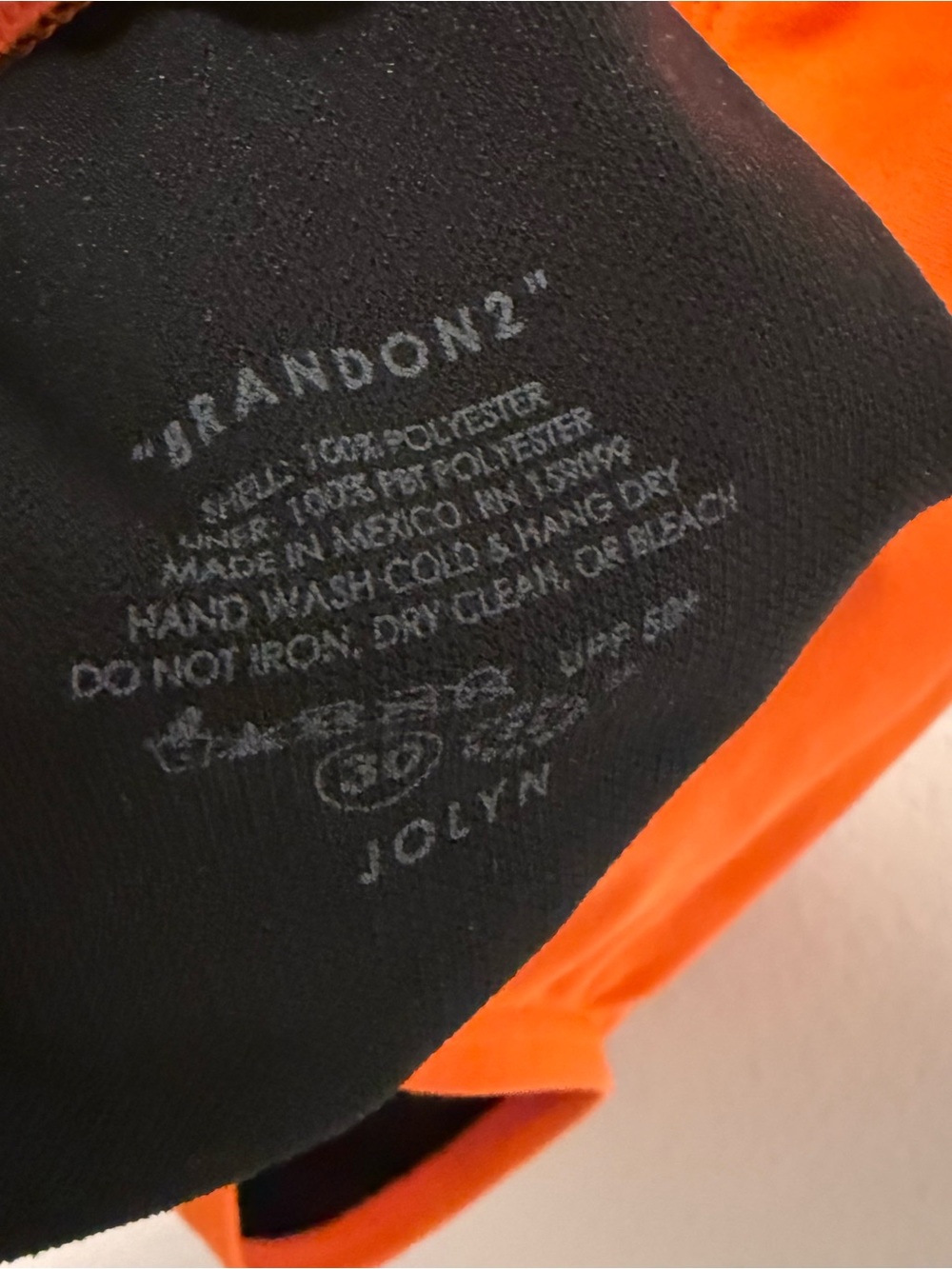 Jolyn Brandon 2 Fixed Back One Piece Swimsuit Neon Orange/ Green Size 30 4/6 - Picture 6 of 6